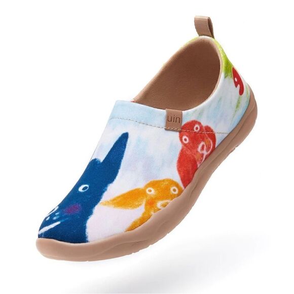 UIN Women's Sneaker Painted Canvas Slip-On Ladies Travel Shoes (Say Cheese) - Picture 5 of 12